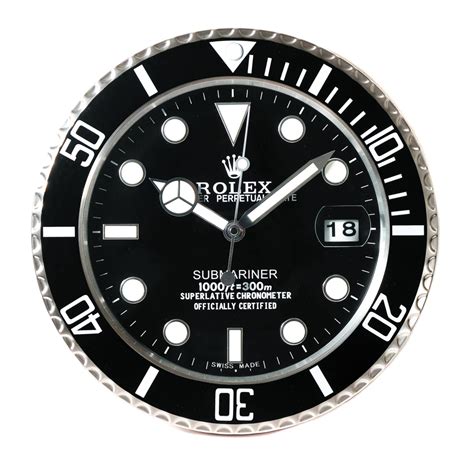 rolex submariner wall clock uk|rolex dealer wall clock.